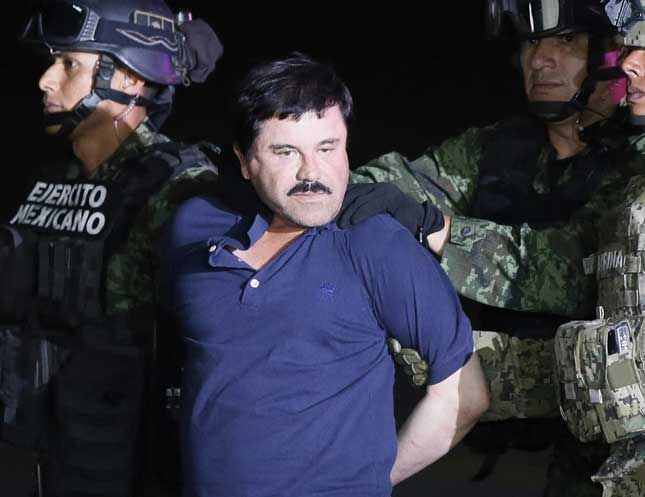 "Drug trafficking does not depend on just one person," said the recently recaptured El Chapo. (JOSE MENDEZ/EPA/CORBIS)