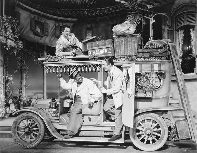 From right to left, Richard Kollmar (also the writer of the book) as El Magnifico the bullfighter, with Bob Howard and dancer George Zoritch, as the bullfighter’s son