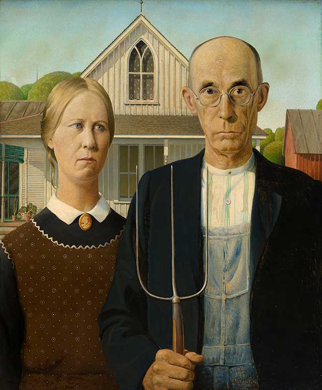 Grant Wood’s "American Gothic", 1930 (THE ART INSTITUTE OF CHICAGO / ART RESOURCE, NY)