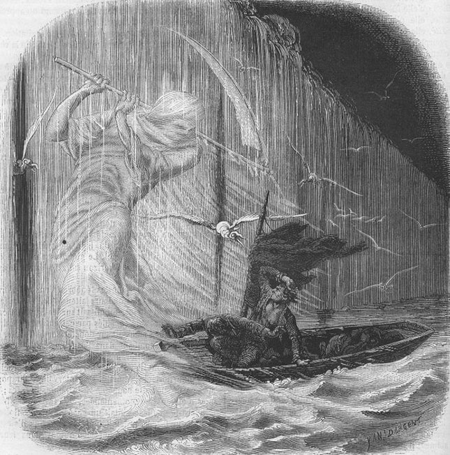 An illustration from Jules Verne's essay "Edgard Poë et ses oeuvres" (Edgar Poe and his Works,1862), drawn by Frederic Lix or Yan' Dargent (Public Domain/Courtesy Wikimedia Commons)