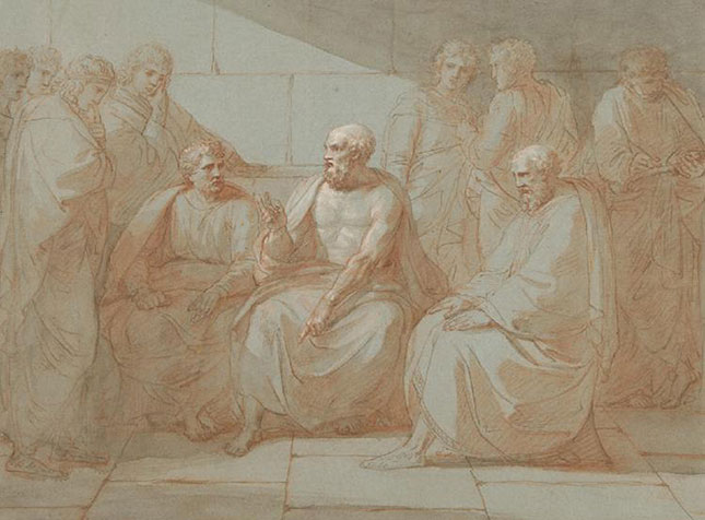 Socrates, teaching his disciples (HISTORY AND ART COLLECTION/ALAMY STOCK PHOTO)