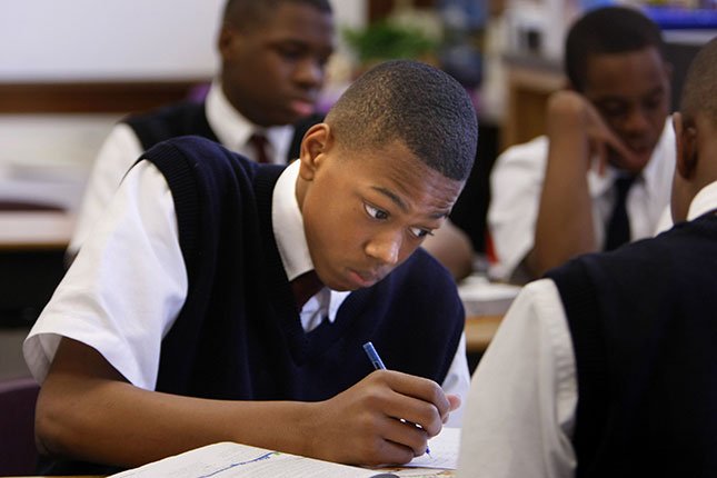 Recent research shows that Catholic school attendance boosts the likelihood that a minority student will graduate from high school from 62 percent to 88 percent. (KAREN PULFER FOCHT/ZUMA PRESS, INC./NEWSCOM)