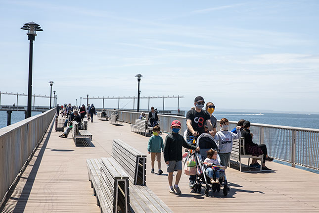 With further investment in quality of life, many areas of the city, including Coney Island, shown here, could become centers of remote work. (JEENAH MOON/BLOOMBERG/GETTY IMAGES)