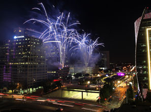 The inauguration of Klyde Warren Park, built with philanthropic dollars