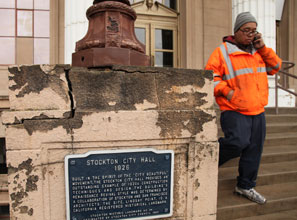 Stockton, California, hopes to lighten a crushing debt load through bankruptcy.