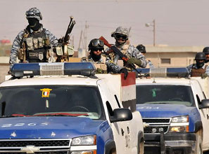 Iraqi police struggle to maintain law and order in Baghdad.